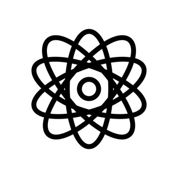 Atomic Orbit Science Physics Line Icon
