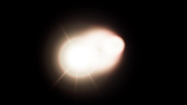 Multiple examples of realistic lens flare and light effects in 4K digital media