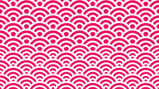 Seamless traditional Japanese seigaiha wave pattern background