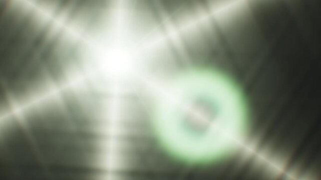 Realistic lens flare effect with bright light rays and digital quality