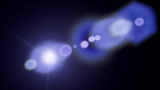 Realistic digital lens flare effect with bright light rays