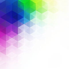 Obraz premium Stylish abstract white and bright multicolored geometric background with hexagons in vector design. eps 10