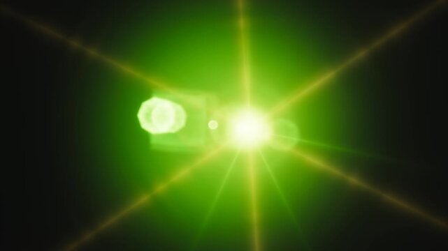 Realistic lens flare effect showcasing vibrant light rays in digital 4k