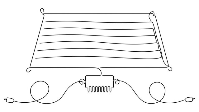 Simple electrical circuit diagram white background.