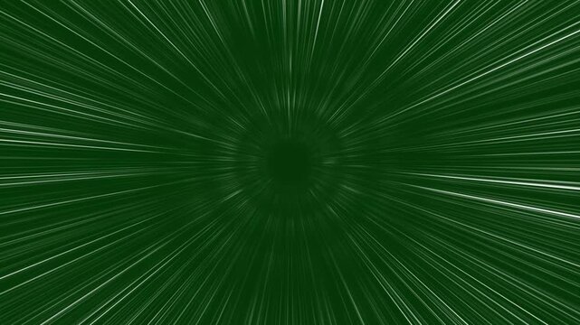 Abstract anime motion lines sweeping diagonally across dark green screen, luminous speed trails, radial burst effects, futuristic comic energy, seamless loop background, 4K resolution.