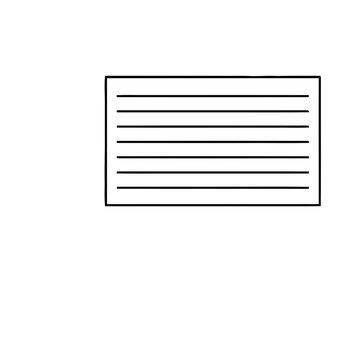 Rectangular shape with horizontal lines