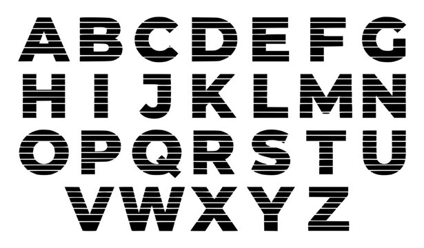 Creative Layered Alphabet Letters Stacked Typography Display Vector Collection