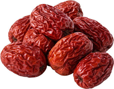 Fresh Dried Jujube Fruits with Wrinkled Red Skin