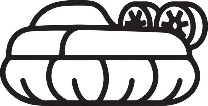 Hovercraft icon on white background.