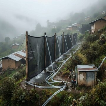 Fog Harvesting: Sustainable Water Collection in Andean Mountains
