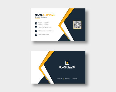 Modern business card template, creative professional visiting card
