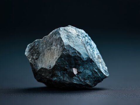 Osmium Metal Ore Specimen with Bluish Crystalline Facets
