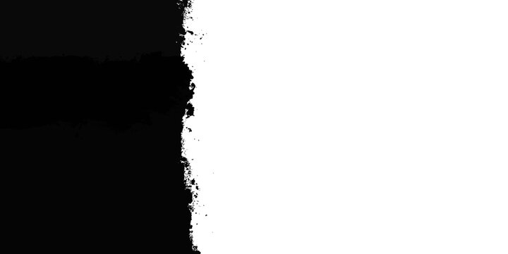 Black and white abstract background with a rough vertical grunge texture edge