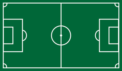 Soccer field line style. Football pitch. Black outline court and stadium on white background. Football match, league scheme. Vector © Ms