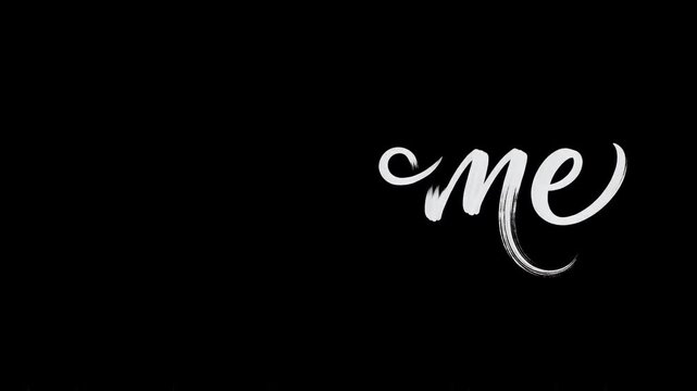 White Cursive Welcome Text Animation on Black Background.