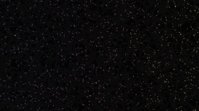 Black background with colorful fine static grain