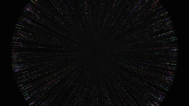 Abstract colorful radial starburst patterns on dark background