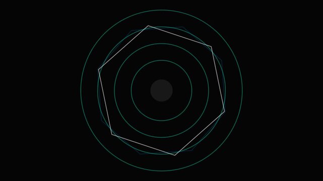 Six data radar charts showing metric analysis on dark background