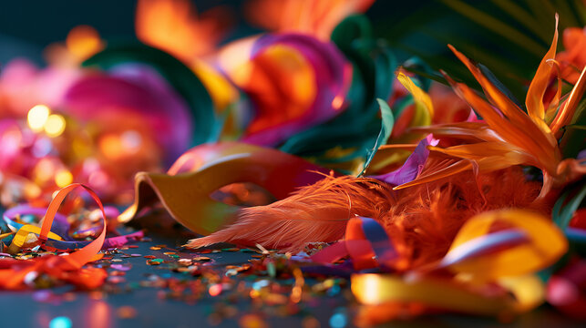 Vibrant Festive Atmosphere Captured at the Aalborg Carnival Featuring Colorful Decorations