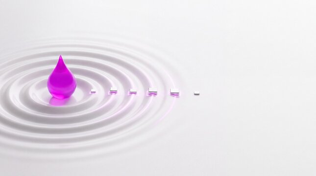 Event-driven architecture concept with data ripple activating nodes