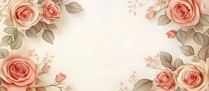 Elegant floral frame design