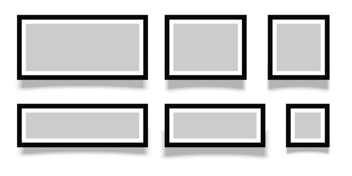 Modern Empty Rectangular Frame Shapes &ndash; Blank Border, Box and Label Template Vector Collection, EPS 10
