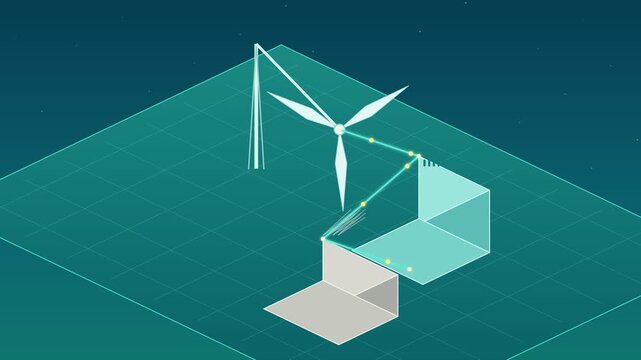 Renewable Microgrid Assembly with Solar Panels, Wind Turbine and Energy Storage