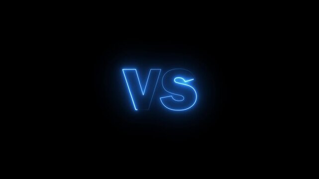 Vs text fire Animation, versus match Animation suitable for battle ,one side against another side a battle, a contest, a sports match, versus vs battle fire text background.