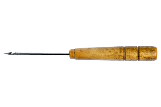 Leather sewing awl seam ripper tool for shoe repair work