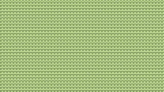 A seamless pattern of horizontal wavy lines in a dark green color on a light lime green background d