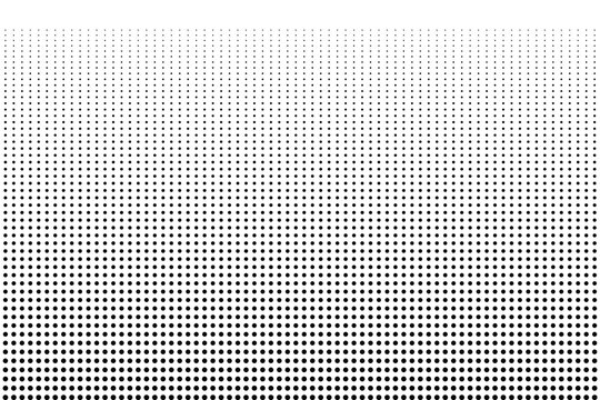 Dotted halftone background. Seamless Polka dot pattern. Texture for note and notebook. Mesh pattern texture design on white background. Horizontal seamless dots pattern in pop art style.