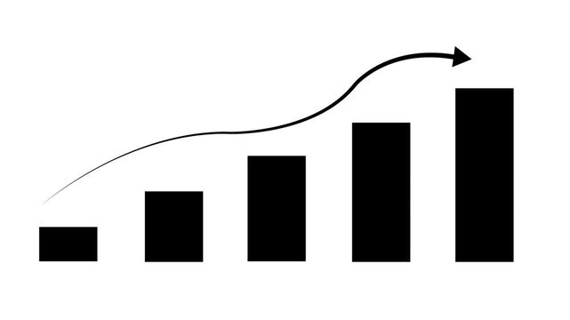 Business Growth Analytics with Rising Bar Chart, Financial Performance Dashboard, Digital Data Visualization, 4K Motion Graphics