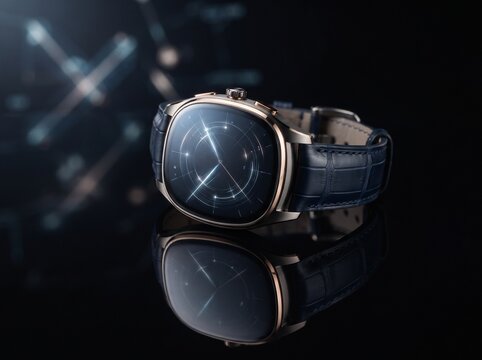 Smartwatch On Reflective Surface 2k Creative Image