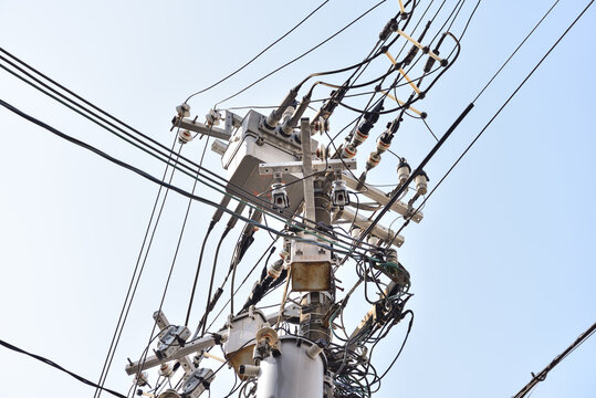 High Voltage Utility Pole in Kyoto, Japan