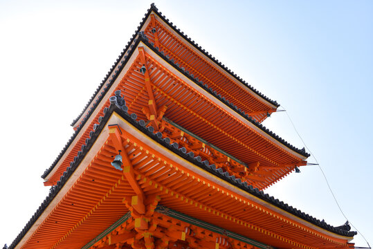 Closeup of Kyoto&rsquo;s Kiyomizu-dera Buddhist Temple, Japan