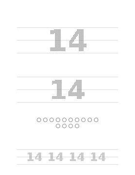 Number Tracing Worksheet Educational Printable