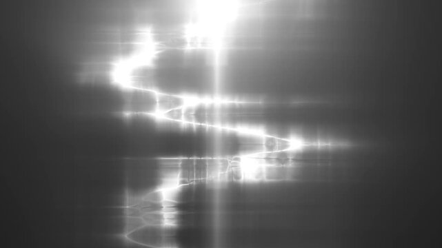 Abstract monochrome waveform with glowing white peaks