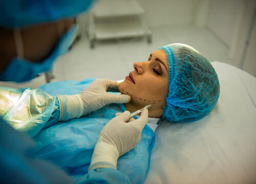 Facial Surgery Marking.