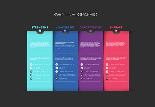SWOT Analysis Infographic Template for Business Strategy