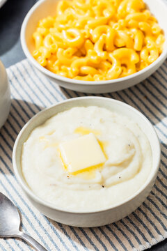 Homemade Pureed Savory Mashed Potatoes with Salt