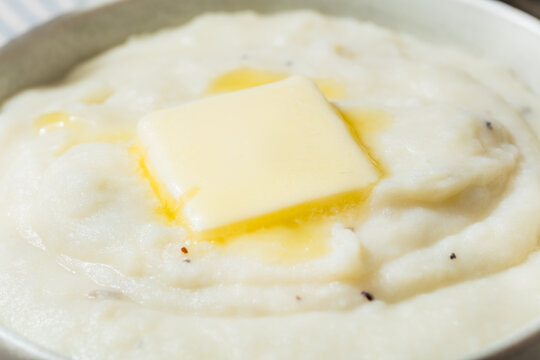 Homemade Pureed Savory Mashed Potatoes with Salt