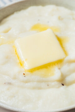 Homemade Pureed Savory Mashed Potatoes with Salt