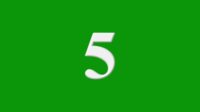 Movies start intro 1 2 3 4 5 6 7 8 9 10 count down with white back ground. Motion graphics of number countdown concept,4k quality animation video.