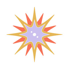 Explosion shape with starburst pattern © elsa