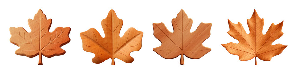 Naklejka premium PNG Autumn maple leaves isolated on transparent background