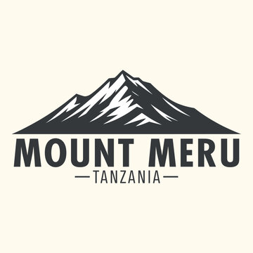 Mount Meru Tanzania Arusha National Park Mountain Emblem
