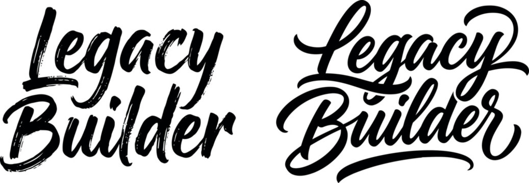 Elegant legacy builder cursive logo design