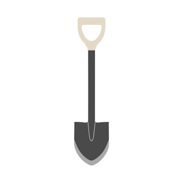 D-handle shovel illustration
