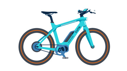 Fototapeta premium Modern Electric Bike Isolated on Transparent Background