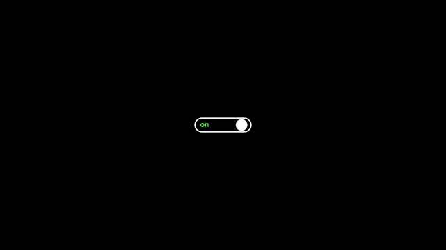 Animated On and Off Toggle Switch Motion Graphics Loop Overlay for